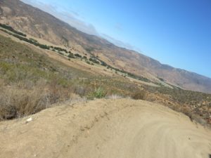 Looking back into Pamo Valley in the chaparral