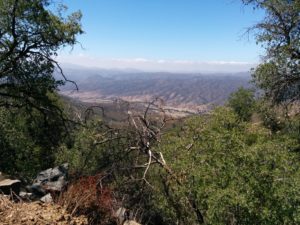 Looking down, close to the summit