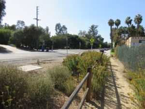 Approaching the one road crossing