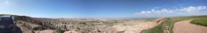 Panorama of the badlands form one overlook