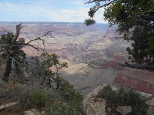 Looking down at Phantom Ranch from the South Rim, near Mather Point