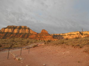 Looking back at O'Neill Butte, Yaki Point, and Mather Point from Skeleton Point