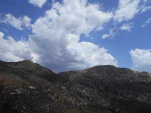 Early picture of the storm cloud starting to blow in; it got much bigger and darker as my hike continue