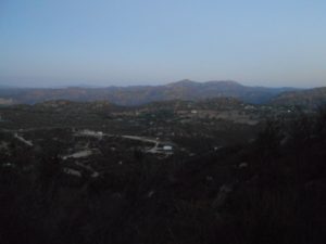 Looking back down on the way up the switchbacks