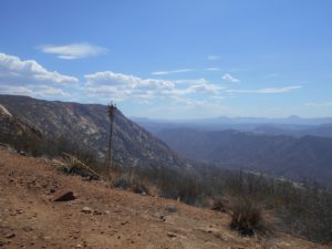 Looking back over the area on the way down