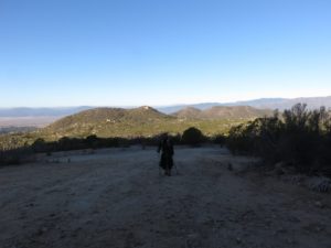Bundled up, reaching the Pacific Crest Trail