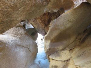 Inside the "caves"