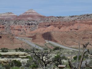 Look at I-70 as it cuts through some awesome land formations