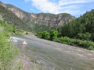 Colorado River flowing through Glenwood Canyon