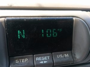 Really hot back at the car!
