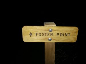 Foster Point sign at nigh