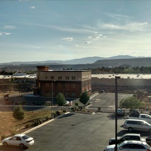 View from hotel room in St George, UT ; Picture taken by Dad!